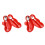 2Ensembles Rouge Couteau Fourchette Silicone Durable 2