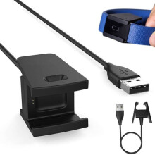 Cable de carga USB para Fitbit Charge 2 Fitness Negro