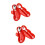 2Ensembles Rouge Couteau Fourchette Silicone Durable 7