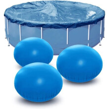 Conjunto de 2 almofadas infláveis para piscinas de inverno (Ø 1,2 m), boia para piscinas de inverno, bola para piscinas de inverno