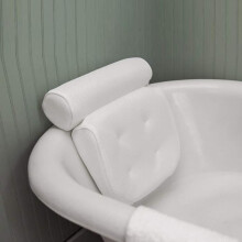 Cojín de bañera, almohada de baño con ventosas, almohada ergonómica para reposacabezas para spa y jacuzzi