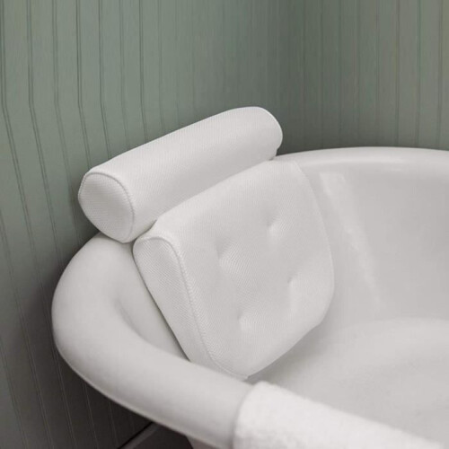 Cuscino per vasca da bagno, cuscino per vasca con ventose, cuscino poggiatesta ergonomico per spa e jacuzzi