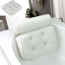 Poggiatesta - Cuscino SPA 3D antibatterico - Vasca da bagno in rete - Bianco