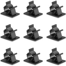 GWHOLE 60 clips adhesivos ajustables para cables para oficina, coche y hogar