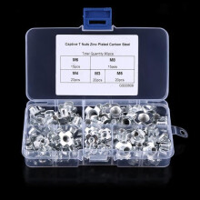T-moeren - 90-delige set - Verzinkt staal - M3/M4/M5/M6/M8