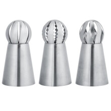 Set di 3 beccucci per pasticceria in acciaio inossidabile, utensile per decorare torte, accoppiatore e ugello per siringa