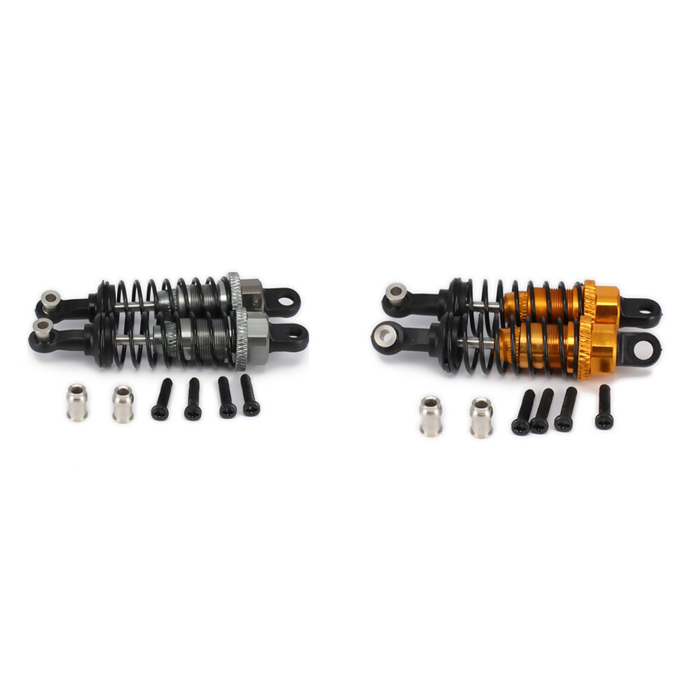 4X Oil Adjustable 65Mm Damper For A959 A969 A979 Hpi Hsp Losi ,Titanium & Yellow 6032309152320