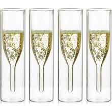 Taças de Champanhe - Não Especificado - Parede Dupla - Vidro Borossilicato - 4 Unidades - 115ml
