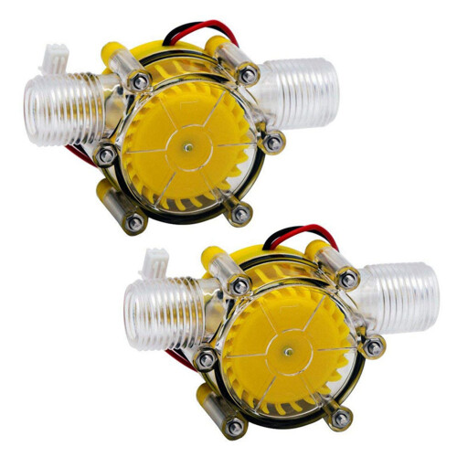 2 Pcs 10W Water Flow Pump   Generator Turbine Flow Hydraulic Conversion, 12V & 80V