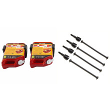 2 Pcs Scale Crawler Accessory  Fuel Tank for  with 4Pcs Dogbone Drive Shaft & Wheel Axle Replacement for HSP