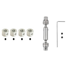 1set Metal CVD Drive Shaft for WPL D12 C24 C34 MN D90 MN99S & 4PCS 5mm to 12mm Metal Combiner Wheel Hub Hex Adapter