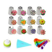 Boquillas rusas para repostería, juego de herramientas para decorar pasteles con flores rusas, puntas de acero inoxidable para decorar pasteles.