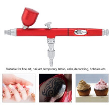 0,3 mm Dual Action Airbrush Kit, Verf, Tattoo, Nagels (Rood) - Eiffelshop