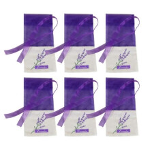 Bolsas - Sin especificar - 30 piezas - Organza morada - Bordado lavanda - Almacenamiento en casa