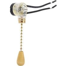 4 interruptores de tirador vintage duraderos de 3 A/250 V para lámparas de mesa y apliques de pared.
