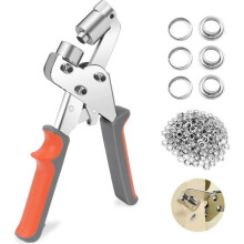 BreeRainz Professional -pihdit, 500 kpl metallisia pihdejä nahalle, kankaalle, pressuille ja PVC-verhoille
