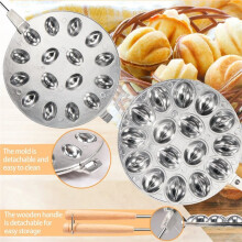16 Holes Nonstick Maker Molds Walnut Cookie Mold Multifunctional Pastry Nut Cookies Maker for Baking Kitchen Gadgets