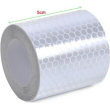 Rotolo di pellicola adesiva riflettente di sicurezza 3M per auto (colore: bianco) b02984
