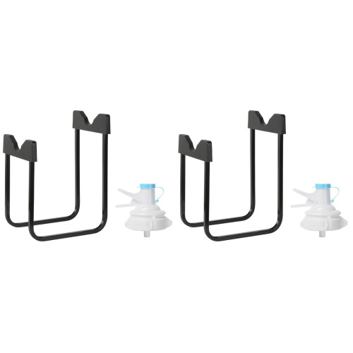 2Sets Wasserflaschen Schwarz Eisen Und Kunststoff 2