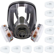 Respirador de seguridad (Respirador + Cartucho + Funda + 10 Filtros de Algodón (15 en 1)) - FAS