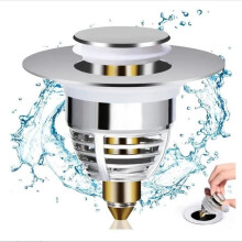 Piletta per lavello - FOLAYA - Modello universale - Foro di scarico 32-42 mm - Acciaio inox - Click-clack
