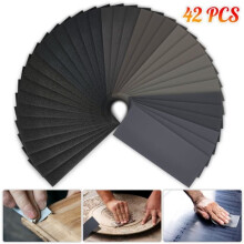 Assortiment van 42 TEMPSA schuurpapiertjes voor nat en droog gebruik, 23 x 9 cm, korrelgrootte 120-5000.