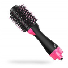 Asciugacapelli professionale volumizzante, piastra per capelli, asciugacapelli, spazzola ad aria calda, spina UK | Nero con scatola - LR3092
