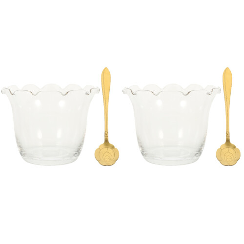2Ensembles Bols En Verre Transparent Pour 1