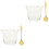 2Ensembles Bols En Verre Transparent Pour 3