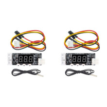 2X 12V PWM 4-Draads Ventilatortemperatuurregeling Snelheidsregelaar Chassis Ruisonderdrukkingsmodule Ondersteuning Ventilatorsnelheidsregeling
