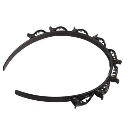 Korean version of the double-plate fixed bangs headband, black