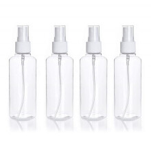 Set van 4 transparante, navulbare plastic parfumverstuivers (30 ml)