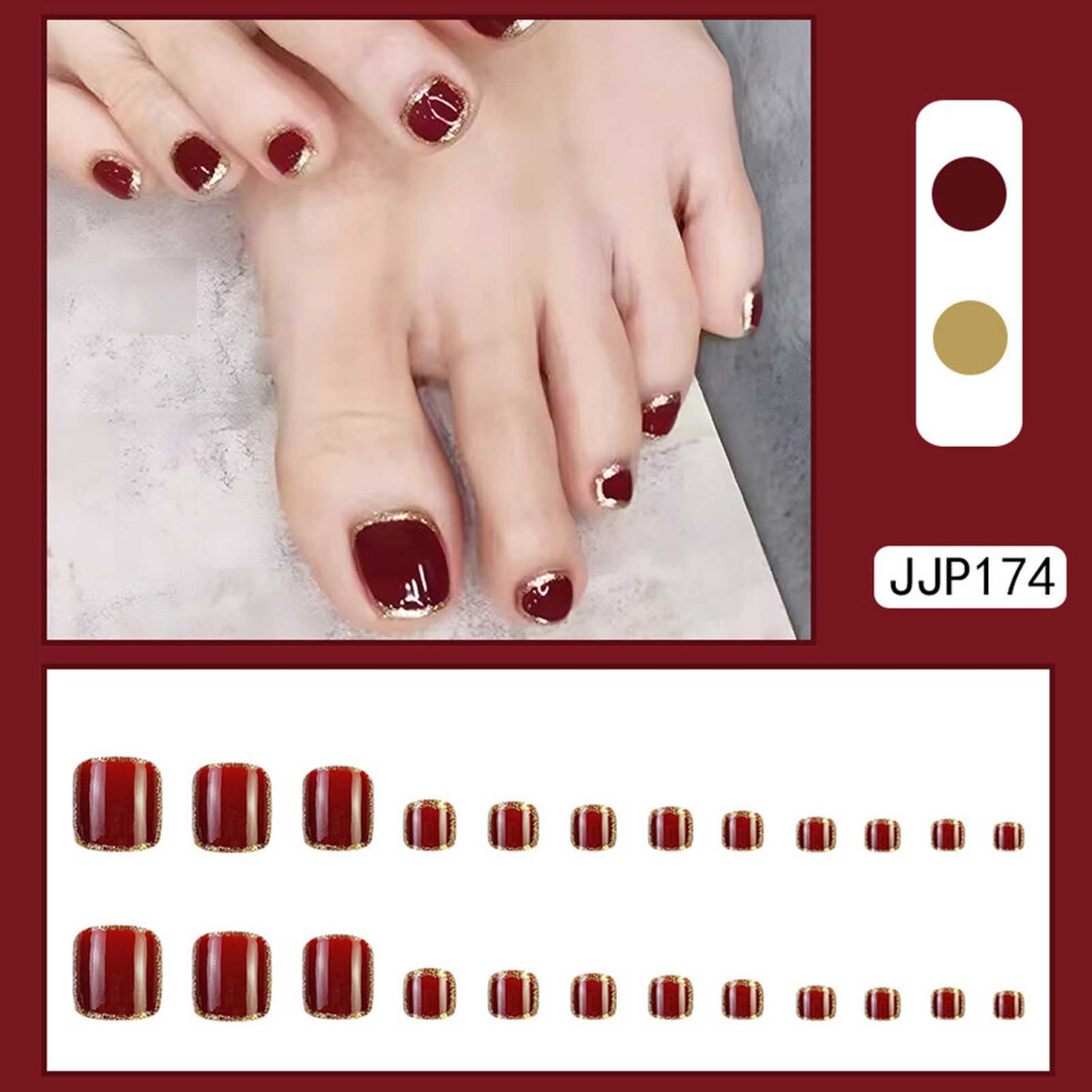 Roc-Electron Short Glossy Fake Nails For Stage Wear