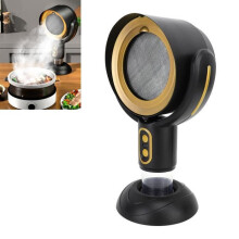 Campana extractora portátil Sonew, color negro y dorado, 2 velocidades, filtro extraíble, iones negativos.