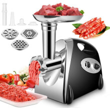 Tritacarne elettrico DEMI SAINT 3 in 1 2800W - Robot da cucina per ripieno di salsicce e dolci - Cucina di casa - Festa di Natale