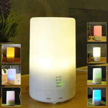Difusor ultrasónico de aceites esenciales Excelvan, capacidad de 100 ml, humidificador de aroma, 7 colores LED opcionales - Configuración