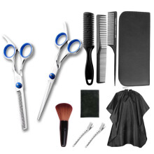 Set di 11 forbici professionali da parrucchiere in acciaio inossidabile per sfoltire i capelli