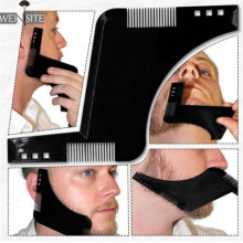 Peine de barba de doble cara para hombres, innovadora herramienta de belleza para cortar el cabello y recortar la barba.