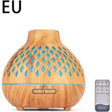 Διαχύτης Αρώματος Υπερήχων LED Ξύλου και USB, 400 ml
