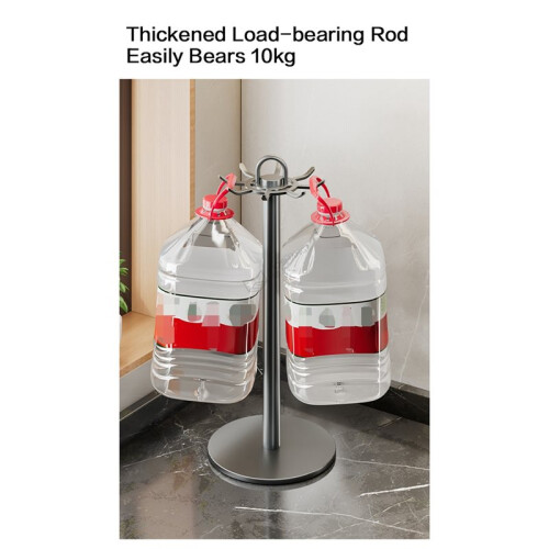 Kitchen Utensil Stand Rotating Storage Hanger with 8 Hooks,for Countertop Organization Rotatable Cooking Utensils Grey 2
