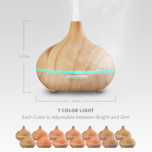 Humidificador ultrasónico portátil de vapor frío de 500 ml, difusor de aceites esenciales para aromaterapia.