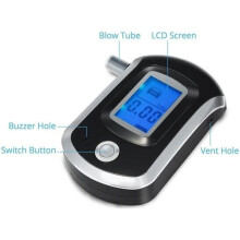 Alpexe Draagbare Lichtgewicht Alcoholtester - Alcoholtester met LCD-display Draagbare Elektronische Alcoholtester Halfgeleidersensor (20 Mondstukken)