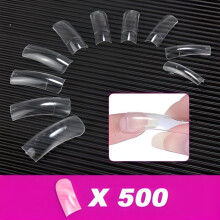 Caja de 500 uñas postizas transparentes de primera calidad…