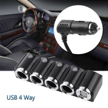Caricabatteria universale per accendisigari da auto, presa USB DC 12V/24V