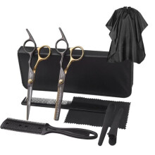 Tesoura de cabeleireiro - Kit de tesoura profissional para barbeiro, tesoura de cabeleireiro em aço inoxidável para homens e mulheres.