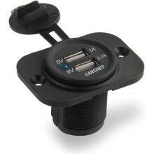 Adattatore per accendisigari da auto da 12 V con 2 porte USB