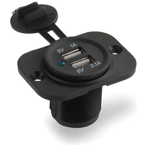 Adattatore per accendisigari da auto USB a 2 porte da 12 V