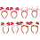 8 Pack Christmas Plush Light Up Headbands with Deer and Snowman Pattern 1