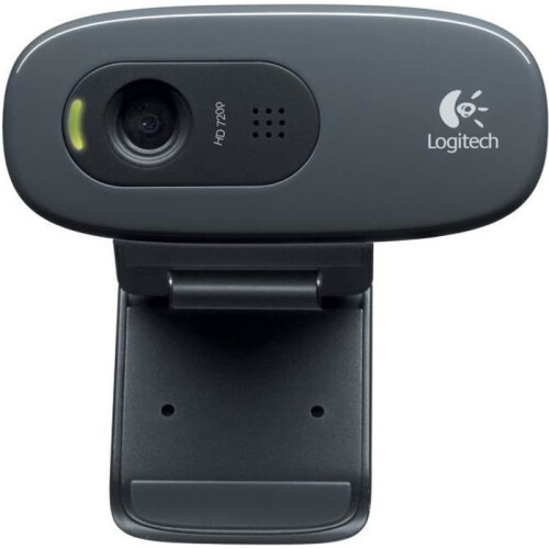 Logitech HD Webcam C270 Κάμερα web HD με ενσωματωμένο μικρόφωνο Συμβατή με Skype-MSN-Facebook, μαύρο
