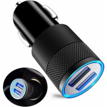 Autolader - ZGEER - Quick Charge 3.0 - 2 USB-poorten - Wit - Zwart